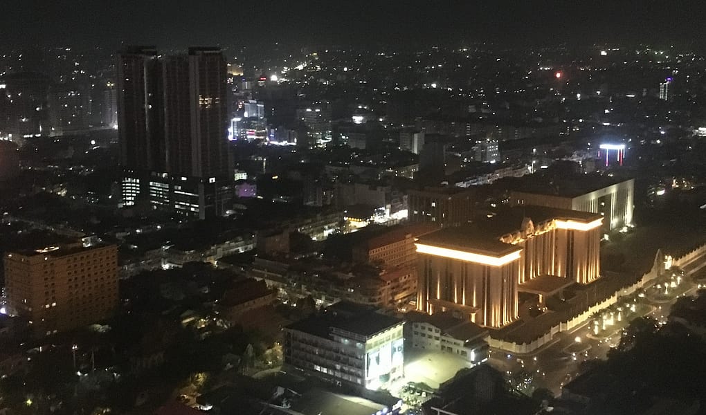 The city of Phnom Penh at night