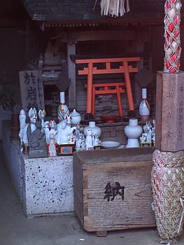 White porcelain figurines in a shop window