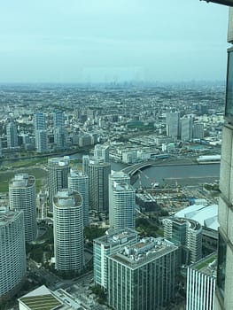 A view over Yokohama from the landmark tower