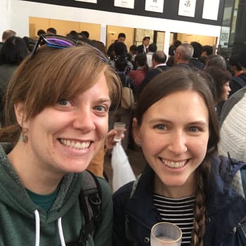 Two girls enjoying the Craft Sake Festival Spring 2019