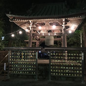 Metal bell rung during new year celebrations at a shinto shrine