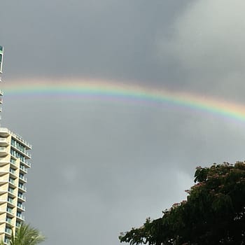 a rainbow after the rain