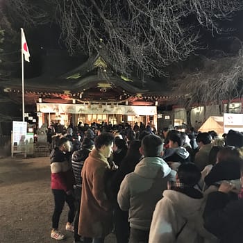 New year line at a local shrine